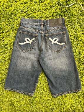 Rocawear Men's Vintage Y2K Hip Hop Baggy Denim Jean Shorts